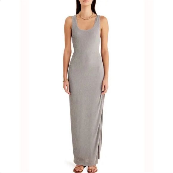 RUMER Rosa Stripe Cutout Maxi Dress Seafoam - Picture 1 of 7
